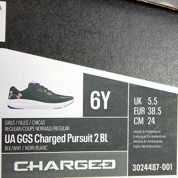 *SALE New Under Armour Charged Pursuit 2 Big Logo Sneakers - Picture 9 of 9